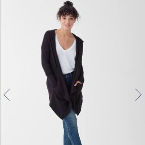 NWT Splendid Draped Waffle Knit Thermal Hoodie